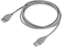 Кабель Buro BHP RET USB_AF18 USB A(m) USB A(f) 1.8м серый блистер