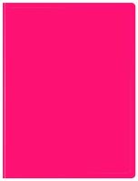 Папка с 20 прозр.вклад. Бюрократ Double Neon DNE07V20PINK A4 пластик 0.7мм розовый