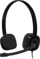 Наушники с микрофоном Logitech H151 черный 1.8м накладные (981-000590)
