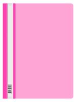 Папка-скоросшиватель Бюрократ Double Neon -PSLDNE/PINK A4 прозрач.верх.лист пластик розовый 0.14/0.18