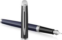 Ручка перьев. Waterman Hemisphere Colour Blocking (2202847) корп.черн/синий F ст.нерж. подар.кор.