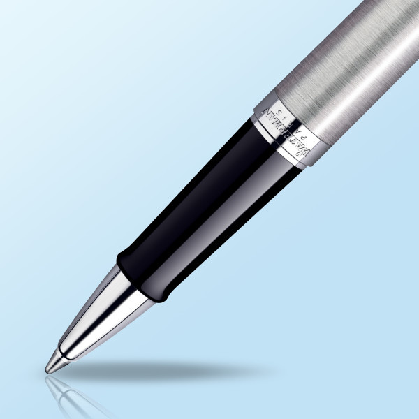 Ручка роллер Waterman Hemisphere (CWS0920450) Steel CT F черн. черн. подар.кор.