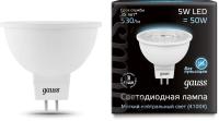 Лампа светодиодная Gauss MR16 5Вт цок.:GU5.3 спот 220B 4100K св.свеч.бел.нейт. MR16 (упак.:1шт) (101505205)