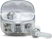Гарнитура внутриканальные JBL Tune Beam Ghost белый беспроводные bluetooth в ушной раковине (JBLTBEAMGWHT)