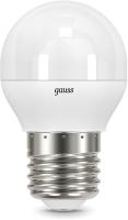 Лампа светодиодная Gauss Black 6.5Вт цок.:E27 шар 220B 3000K св.свеч.бел.теп. G45 (упак.:10шт) (105102107)