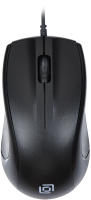 Мышь Оклик 185M черный оптическая (1200dpi) USB (3but)