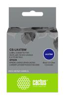Картридж ленточный Cactus CS-LK4TBW LK-4TBW черный на прозрачном 12x9 для Epson LW300/LW400/LW700/LW600P/LW1000P/K400/Z700/Z900