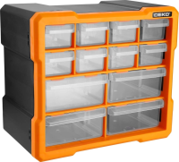 Ящик для инструментов Deko Smart box 12 12отд. оранжевый/черный (085-3004)