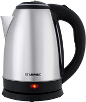 Чайник Starwind SKS1771 1.8л. 1700Вт серебристый/черный (металл/пластик)