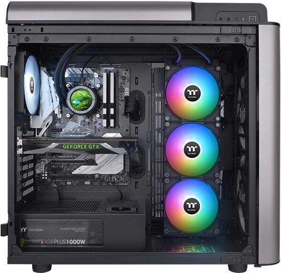 Система водяного охлаждения Thermaltake TH420 V2 Ultra ARGB Soc-AM5/AM4/1200/1700/1851 черный 4-pin 34.7dB Al+Cu LCD Ret (CL-W386-PL14SW-A)