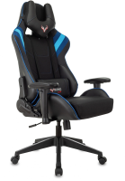 Кресло игровое Zombie VIKING 4 AERO черный/синий текстиль/эко.кожа с подголов. крестов. пластик