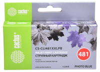 Картридж струйный Cactus CS-CLI481XXLPB фото голубой (12мл) для Canon Pixma TS8140/TS9140