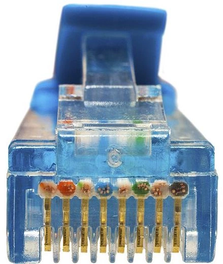 Патч-корд Suprlan 10-0147 UTP RJ-45 вил.-вилка RJ-45 кат.5E 1м синий LSZH 24AWG