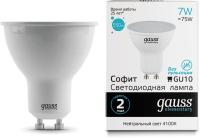 Лампа светодиодная Gauss Elementary MR16 7Вт цок.:GU10 спот 220B 4100K св.свеч.бел.нейт. MR16 (упак.:10шт) (13627)