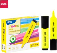 Текстовыделитель Deli EU366-YL Jumbo скошенный пиш. наконечник 1-5мм желтый