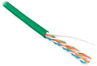 Кабель информационный Hyperline UUTP4-C5E-S24-IN-LSZH-GN-100 кат.5E UTP 4 пары 24AWG LSZH внутренний 100м зеленый