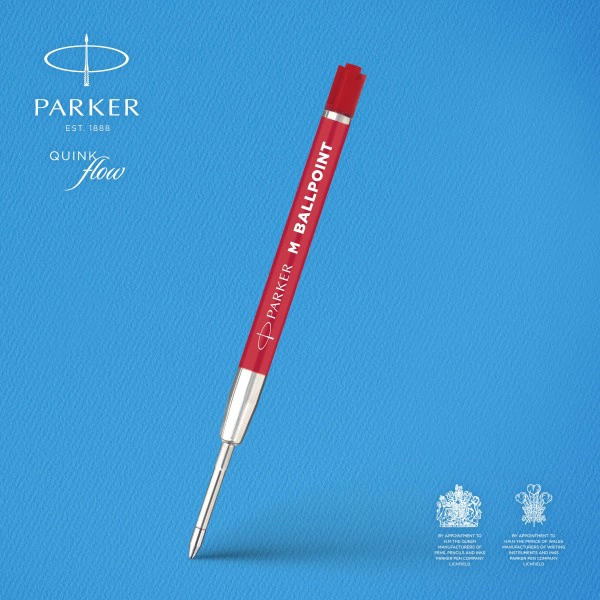 Стержень шариковый Parker QuinkFlow Basic Z09 (CW2166545) M 1мм красные чернила блистер (2шт)