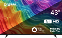 Телевизор LED Digma 43" DM-LED43SBB33 Smart Яндекс.ТВ черный/FULL HD/DVB-T/60Hz/DVB-T2/DVB-C/DVB-S/D
