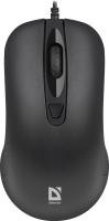 Мышь Defender MB-230 черный оптическая 1600dpi USB 2but (52231)