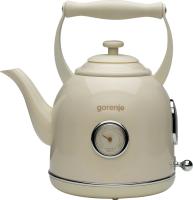 Чайник электрический Gorenje K17CLINGOR 1.7л. 2000Вт бежевый (корпус: металл)