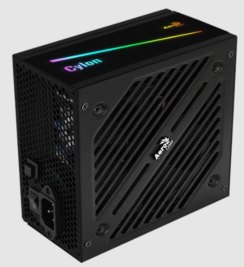 Блок питания Aerocool ATX 600W CYLON 600 80+ (24+4+4pin) APFC 120mm fan color 5xSATA RTL