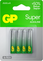 Батарея GP Super 24AA21-2CRSBC4 AAA (4шт)