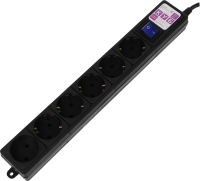 Сетевой фильтр Powercube SPG6-B-1,9M 1.9м (6 розеток) черный (коробка)