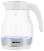 Чайник электрический Hyundai HYK-G3802 1.7л. 2200Вт белый/серебристый (корпус: стекло)