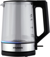 Чайник Hyundai HYK-G8808 1.7л. 2200Вт черный/серебристый (стекло)