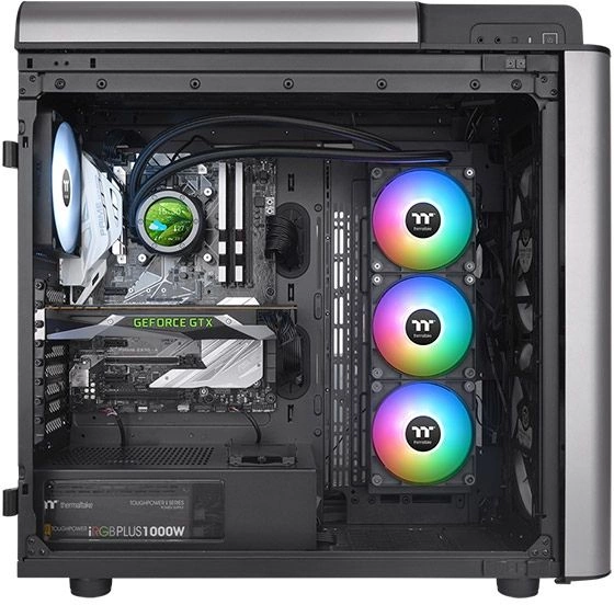 Система водяного охлаждения Thermaltake TH360 V2 Ultra ARGB Soc-AM5/AM4/1200/1700/1851 черный 4-pin 25.8dB Al+Cu LCD Ret (CL-W384-PL12SW-A)