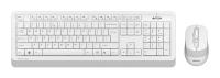 Клавиатура + мышь A4Tech Fstyler FG1010S клав:белый/серый мышь:белый/серый USB беспроводная Multimedia (FG1010S WHITE)