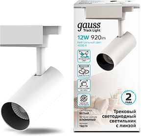 Система трековая Gauss TR079 12Вт 4000K цв.св.:белый нейтральный белый
