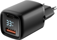 Сетевое зар./устр. Wiiix UNNK-4-2-24QCPD-FAST 15W 2.4A (PD+QC) USB-A универсальное черный