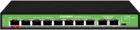 Коммутатор Digma DSP208F-2F-T120 DSP208F-2F-T120 V1 10x100Мбит/с 8PoE 8PoE+ 1PoE++ 120W неуправляемы