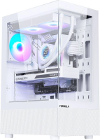 Корпус Formula Crystal Z1 PLUS белый без БП ATX 2x120mm 2xUSB2.0 1xUSB3.0 audio bott PSU