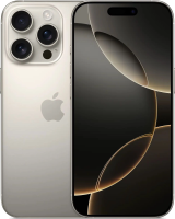 Смартфон Apple iPhone 16 Pro 256Gb титан моноблок 3G 4G 1Sim 6.3" 1206x2622 iOS 18 48Mpix 802.11 a/b/g/n/ac/ax/be NFC GPS Protect