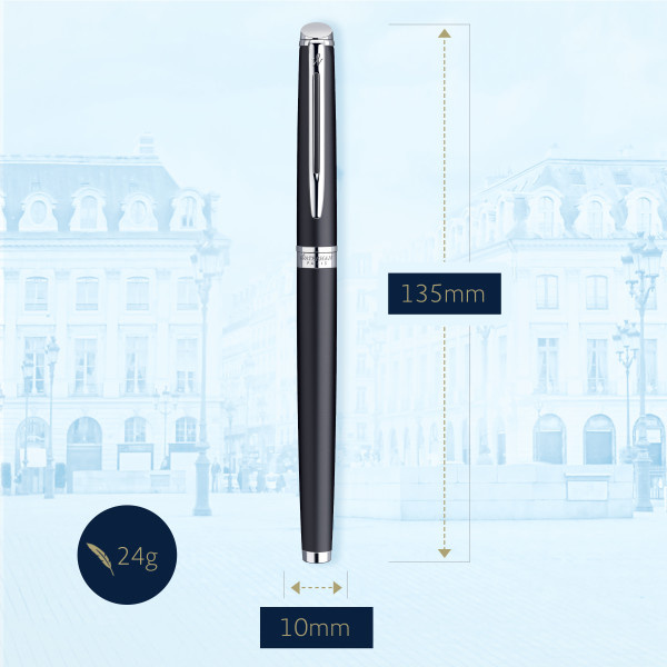 Ручка перьев. Waterman Hemisphere (CWS0920810) Matte Black CT F сталь нержавеющая подар.кор.