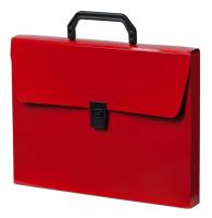 Портфель Бюрократ DeLuxe DLPP01RED 1 отдел. A4 пластик 0.7мм красный