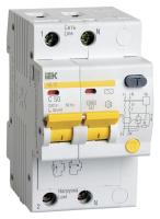 Выключатель автом. дифф. тока IEK MAD10-2-050-C-030 АД12 50A тип C 4.5kA 30мА AC 2П 230В 3мод белый (упак.:1шт)