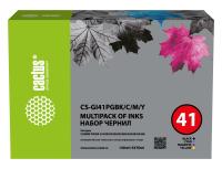 Чернила Cactus CS-GI41PGBK/C/M/Y голубой/пурпурный/желтый/черный 4x350мл для Canon PIXMA G1420/G2420/G2460/G3420/G3460