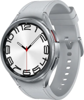 Смарт-часы Samsung Galaxy Watch 6 Classic 47мм 1.5" AMOLED корп.сереб. рем.серебристый (SM-R960NZSAC