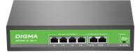 Коммутатор Digma DSP204F-2F-T80 DSP204F-2F-T80 V1 6x100Мбит/с 4PoE 4PoE+ 80W неуправляемый