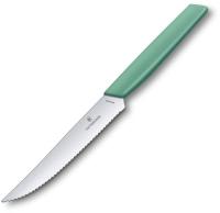 Нож кухонный Victorinox Swiss Modern (6.9006.12W41) стальной столовый для стейка лезв.120мм серрейт. заточка мятный