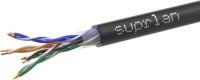 Кабель сетевой информационный Suprlan Median 01-0335-1 кат.5E UTP 4 пары 24AWG PE внешний 305м черный