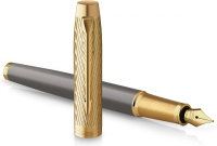 Ручка перьев. Parker Pioneers IM F329 (2200956) Arrow GT F ст. нерж./позол. подар.кор.