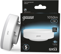 Лампа светодиодная Gauss 108008211 11Вт цок.:GX53 (упак.:10шт) таблетка 150B св.свеч.бел.нейт. GX53