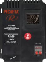 Стабилизатор напряжения Ресанта СПН-3600 однофазный черный (63/6/25)