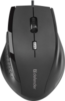 Мышь Defender Accura MM-362 черный оптическая 1600dpi USB 5but (52362)