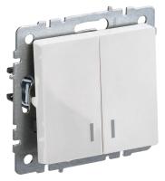Выключатель IEK Brite ВС10-2-1-БрБ скрыт. 2кл. с подсветкой IP20 белый (упак.:1шт) (BR-V20-1-10-K01)