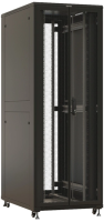 Шкаф коммутационный Hyperline (TTBR-4781-DD-RAL9004) напольный 47U 800x1000мм пер.дв.перфор. задн.дв